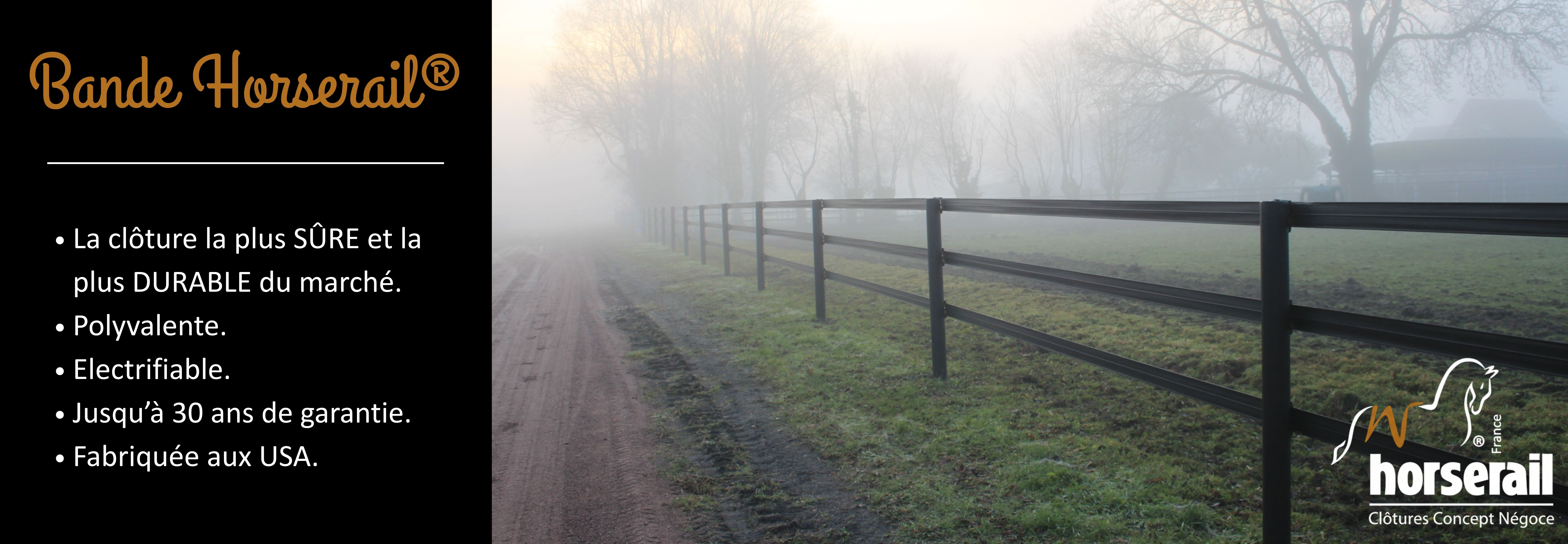 Fabriquée avec la technologie brevetée Horserail® à partir de polyéthylène vierge de qualité supérieure avec stabilisateur UV et câble en acier extrêmement solide, il s’agit de la clôture la plus sûre et la plus durable disponible